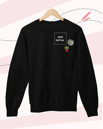 TINY EATS -  SWEATSHIRTS  - PATCH - BLACK