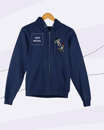 TINY EXPLORES -  Zipper Hoodies - Patch - NAVY