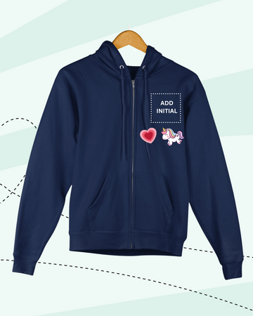 TINY DREAMS -  Zipper Hoodies - PRINT - NAVY
