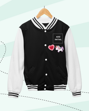 TINY DREAMS -  Fleece Varsity - PRINT - Black and White