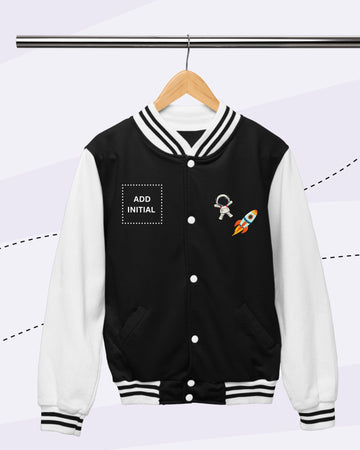 TINY EXPLORES -  Fleece Varsity - PRINT - Black and White
