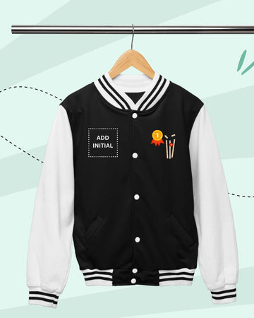 TINY PLAYS -  Fleece Varsity - PRINT - Black and White