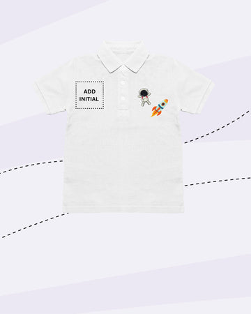 TINY EXPLORES POLO NECK T-SHIRT WHITE