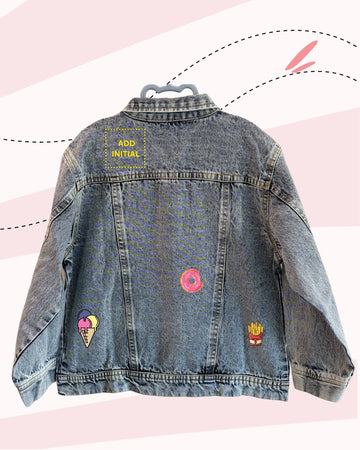 TINY EATS DENIM JACKET (PRINT)