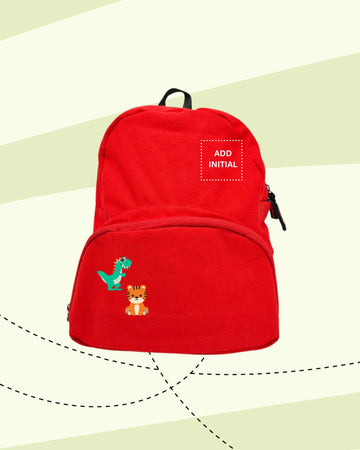 TINY GOES WILD -  BACKPACK RED (PRINT)