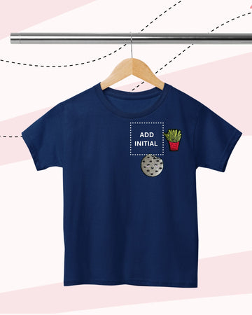 TINY EATS ROUND NECK T-shirt NAVY