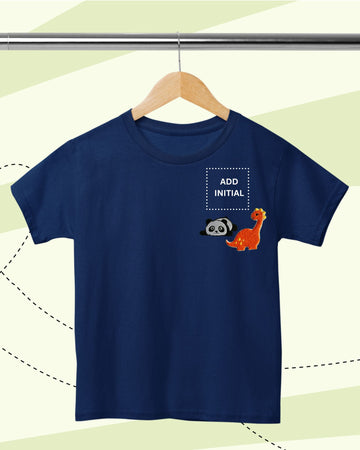 TINY GOES WILD ROUND NECK T-shirt NAVY
