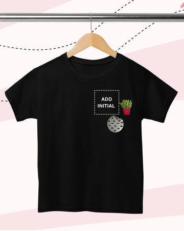 TINY EATS ROUND NECK T-shirt BLACK