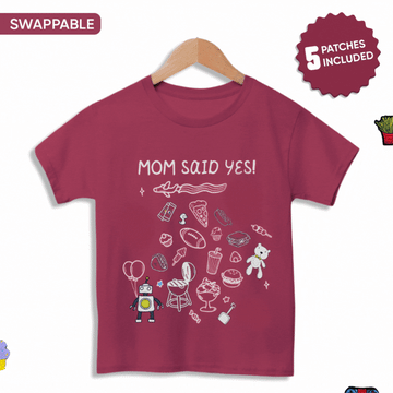 Mom Said Yes Tshirt - Red Melange