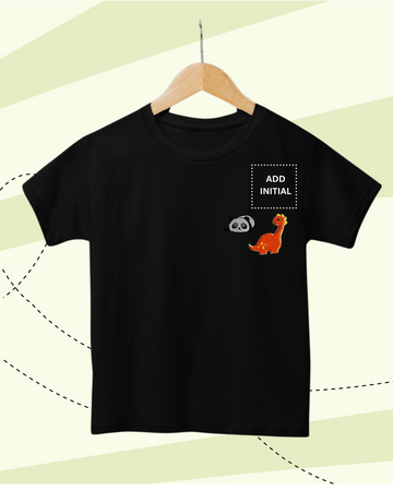 TINY GOES WILD ROUND NECK T-shirt BLACK