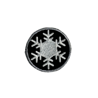 Tiny's snowflakes patch (black and white)