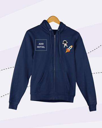 TINY EXPLORES -  Zipper Hoodies - PRINT - NAVY