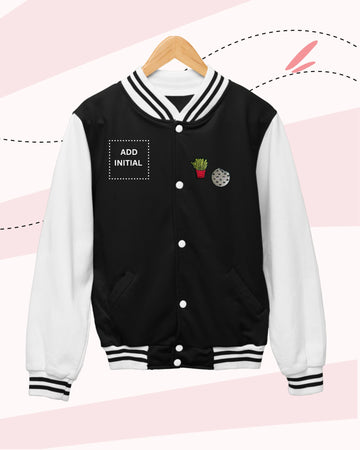 TINY EATS -  Fleece Varsity - PATCH - Black and White