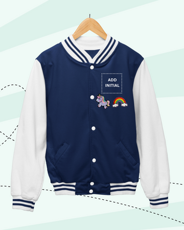 TINY DREAMS -  Fleece Varsity - PATCH - NAVY and White