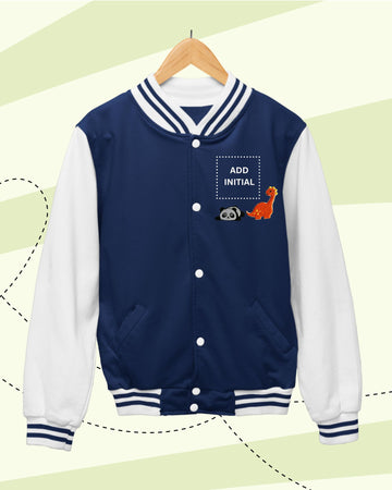 TINY GOES WILD -  Fleece Varsity - PATCH - NAVY and White