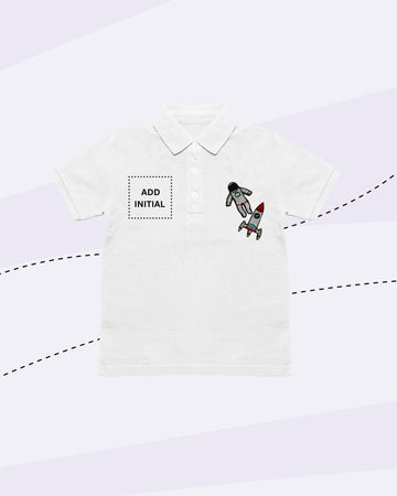 TINY EXPLORES POLO NECK T-SHIRT WHITE