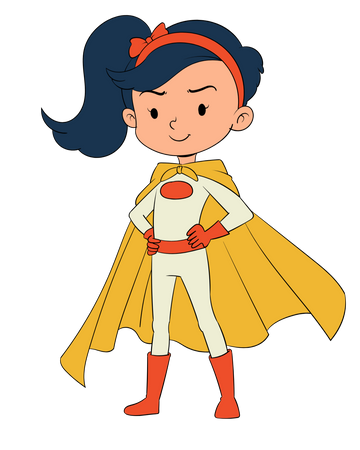 Super Girl cape print