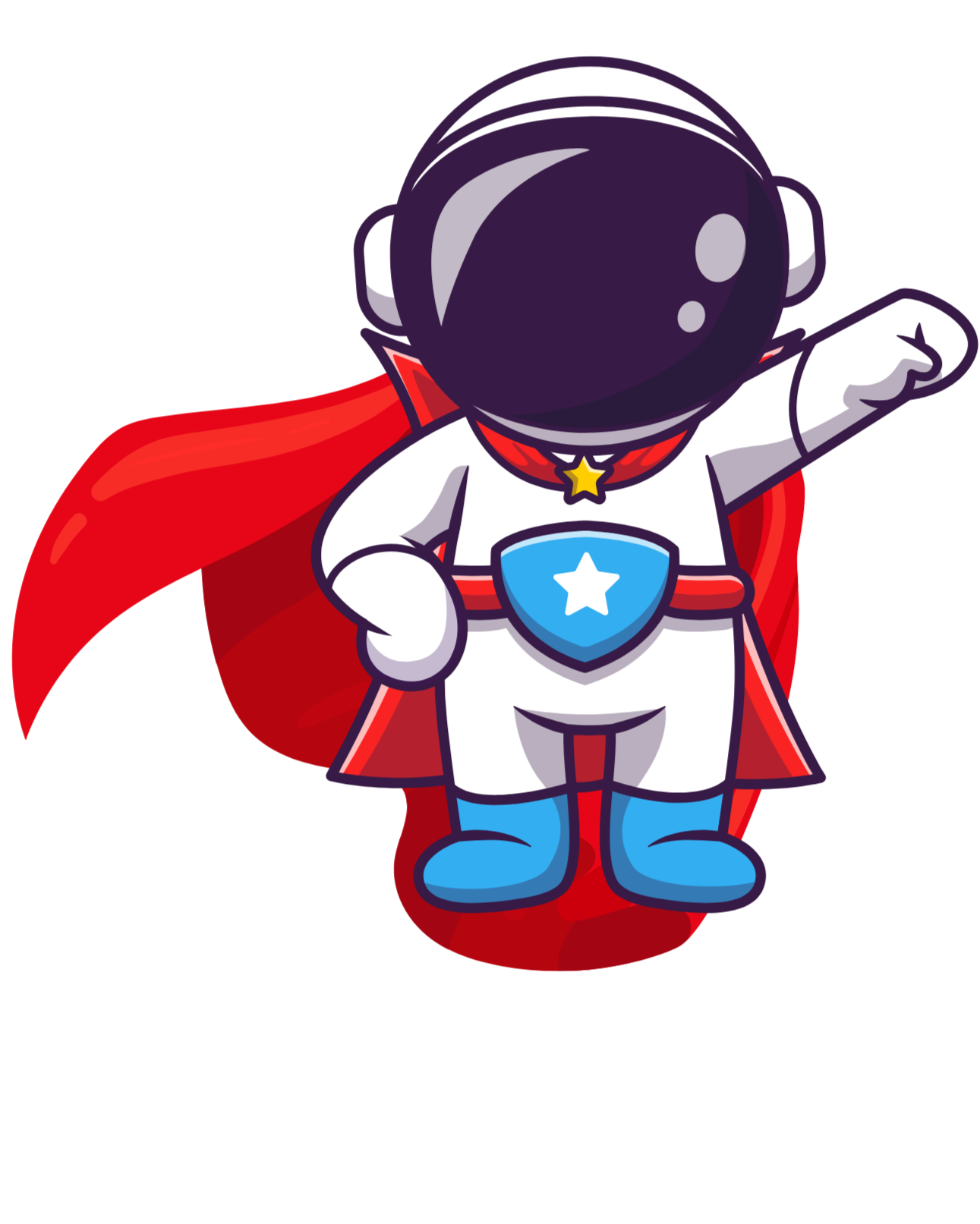 Astronaut cape print