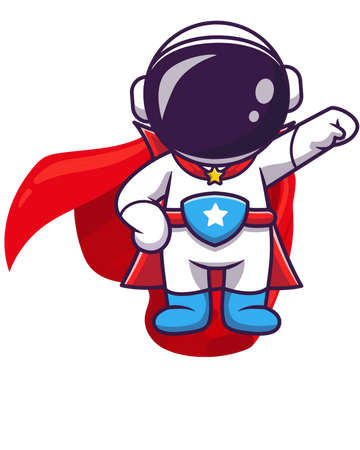 Astronaut cape print