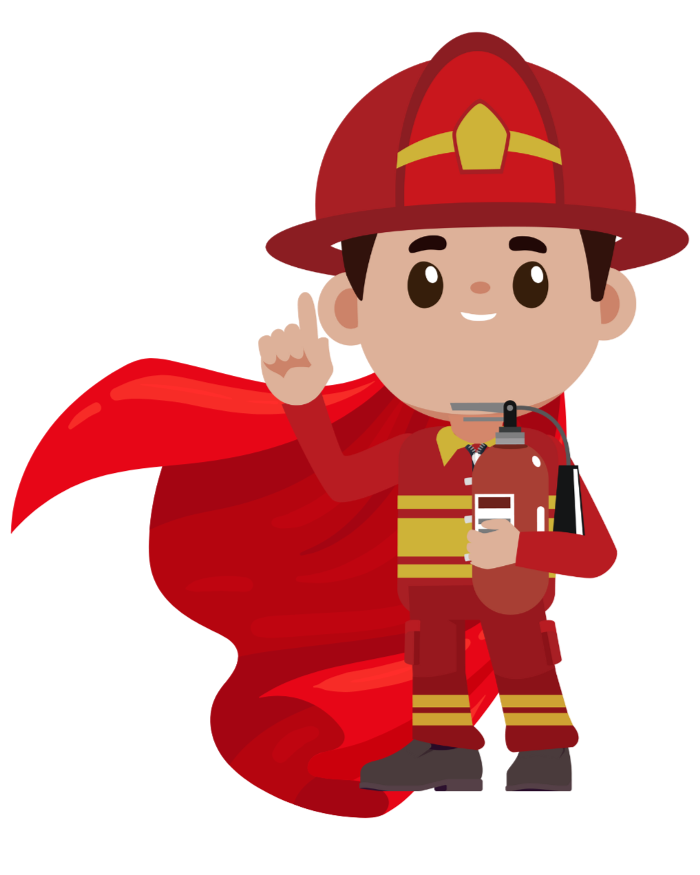 Fireman cape print