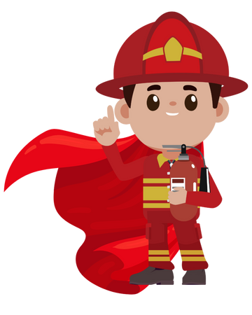 Fireman cape print