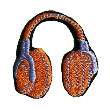 Patch shape headphone