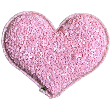 Patch shape pink heart