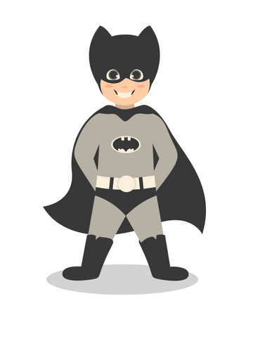 Bat Superhero Cape Print