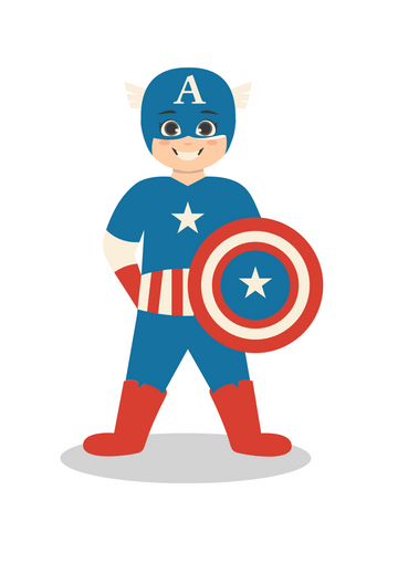 Shield Superhero Cape Print