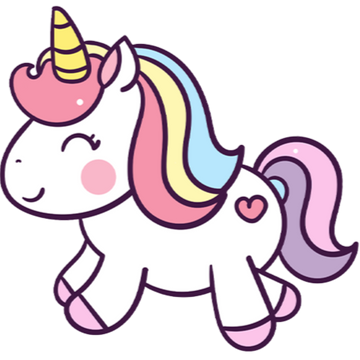 All small print - unicorn
